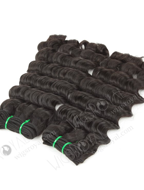 Double Drawn 14'' 5A Peruvian Virgin Deep Body Natural Color Hair Wefts WR-MW-161-14195