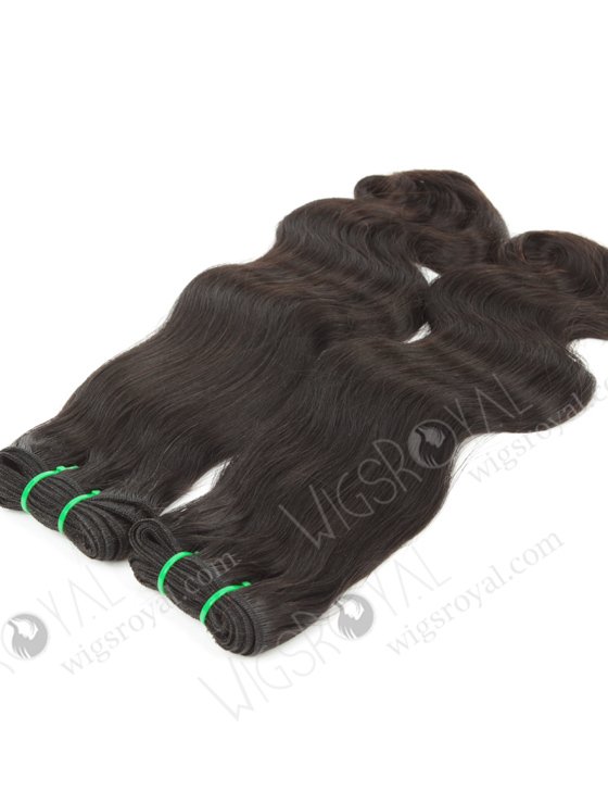 Double Drawn 16'' 5A Peruvian Virgin Half Body Wave Natural Color Hair Wefts WR-MW-162-14188