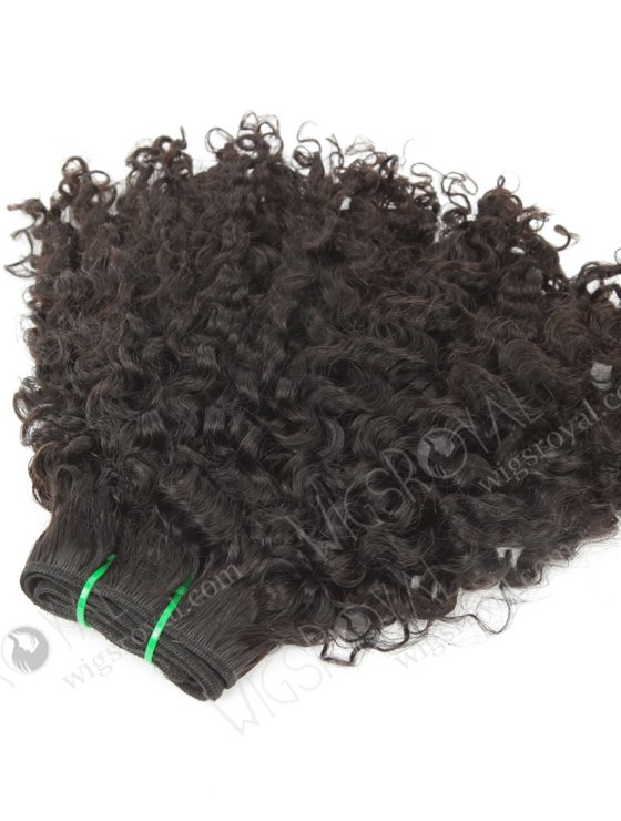 Double Drawn 16'' 5A Peruvian Virgin Bigger Than Jeri Curl Natural Color Hair Wefts WR-MW-166-14152