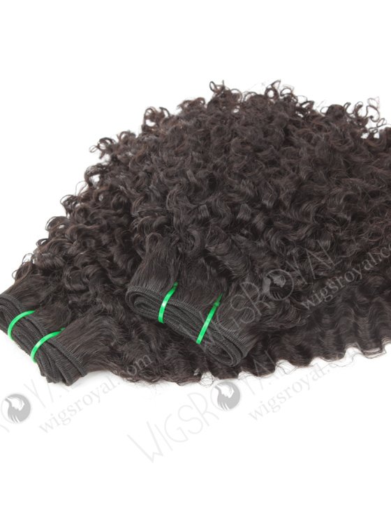 Double Drawn 16'' 5A Peruvian Virgin Bigger Than Jeri Curl Natural Color Hair Wefts WR-MW-166-14156