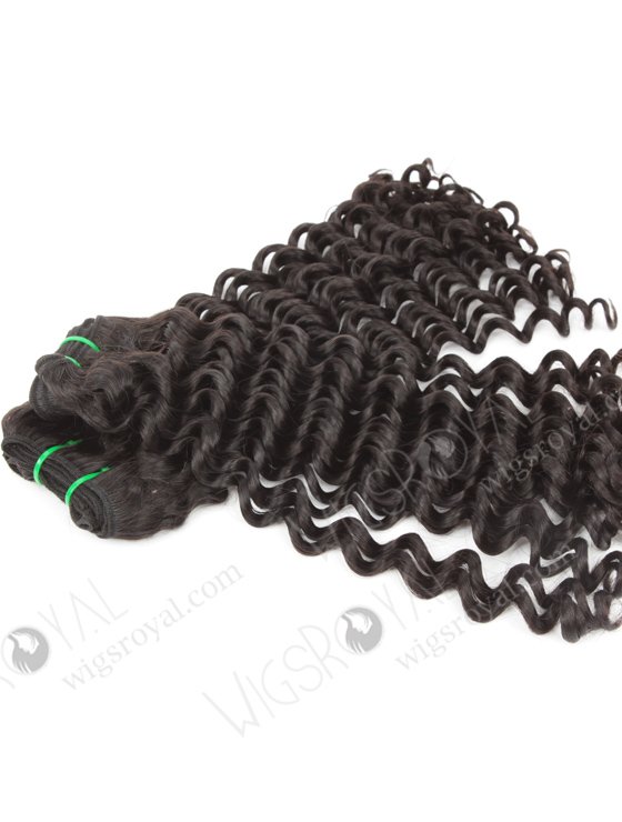 Unprocessed double Drawn 18'' 5A Peruvian Virgin Deep Curly Natural Color Hair Wefts WR-MW-163-14177