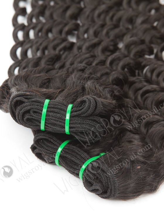 Unprocessed double Drawn 18'' 5A Peruvian Virgin Deep Curly Natural Color Hair Wefts WR-MW-163-14180
