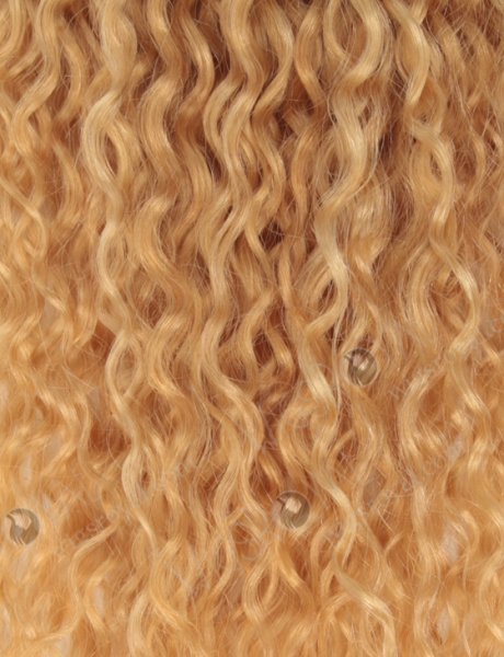 Beautiful Curly Hair Weaves Dark Blonde Peruvian Virgin Hair WR-MW-174