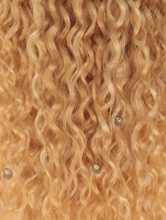 Beautiful Curly Hair Weaves Dark Blonde Peruvian Virgin Hair WR-MW-174-14100