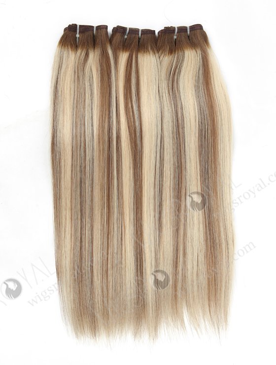 Seamless Comfortable Silk Ribbon Flat Wefts Blonde with Brown Highlights Best Quality European Virgin Hair WR-MW-188-13998