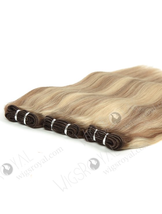 Sew In Weave Hair Extension Long Straight Blonde with Brown Highlights WR-MW-183-14039