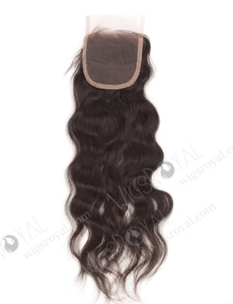 In Stock Brazilian Virgin Hair 16" Natural Wave Natural Color Top Closure STC-11