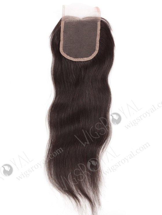 In Stock Indian Remy Hair 14" Straight Natural Color Top Closure STC-31