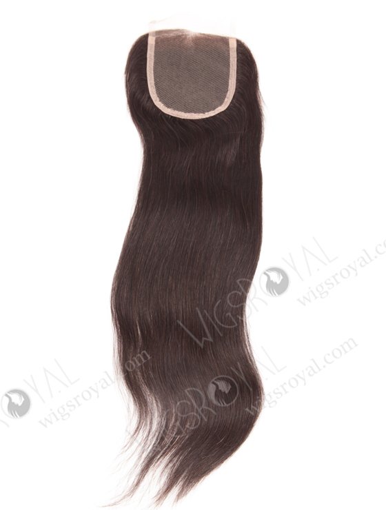 In Stock Indian Remy Hair 16" Straight Natural Color Top Closure STC-32
