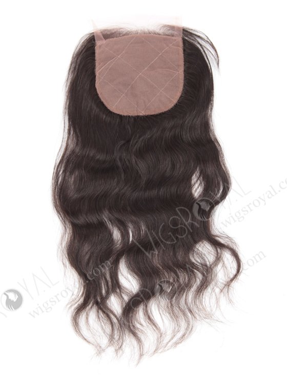 In Stock Indian Virgin Hair 14" Natural Wave Natural Color Silk Top Closure STC-15