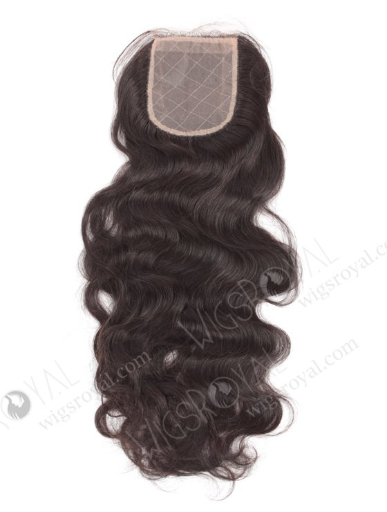 In Stock Indian Remy Hair 18" Natural Wave Natural Color Silk Top Closure STC-14-14270