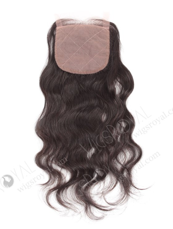 In Stock Brazilian Virgin Hair 14" Natural Wave Natural Color Silk Top Closure STC-18