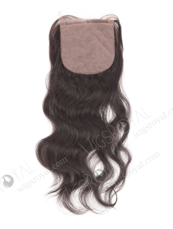 In Stock Indian Remy Hair 14" Natural Wave Natural Color Silk Top Closure STC-12-14259