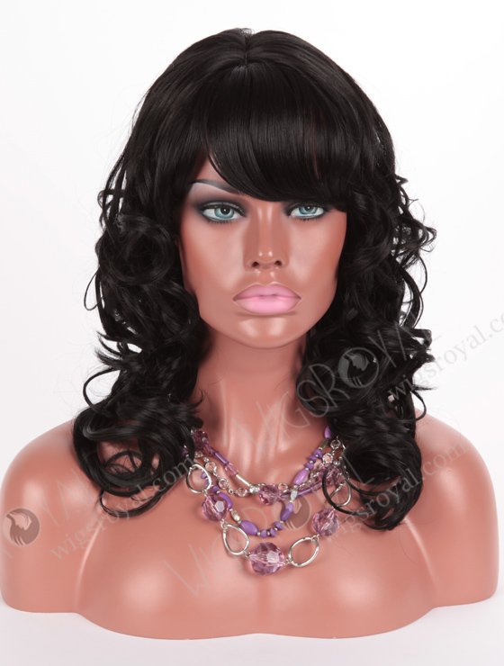 In Stock Normal Synthetic Wig Medium Curly LILY-1B#-14368