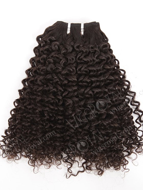 In Stock Brazilian Virgin Hair 14" 7mm Curl Natural Color Machine Weft SM-4106-14393