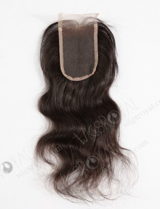 In Stock Malaysian Virgin Hair 12" Natural Straight Natural Color Top Closure STC-29