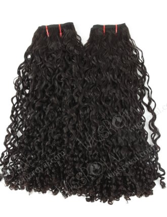 Beautiful 20'' 5a Peruvian Virgin Pixie Curl Natural Color Hair Extension WR-MW-154