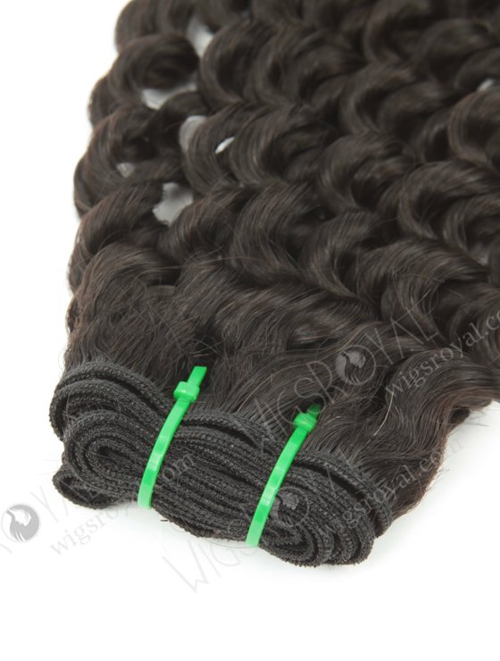 Hot Selling Double Drawn 18'' 5a Peruvian Virgin Deep Curly Natural Color Hair Wefts WR-MW-152-15795