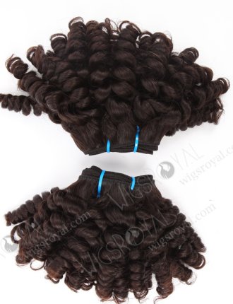 Top Quality 14'' Brazilian Virgin Spring Curl Natural Color Human Hair Wefts WR-MW-145