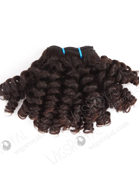 Top Quality 14'' Brazilian Virgin Spring Curl Natural Color Human Hair Wefts WR-MW-145-15835