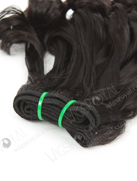 Best Quality 14'' 7A Double Drawn Peruvian Virgin Natural Color Straight With Curl Tip Hair Wefts WR-MW-157-15756