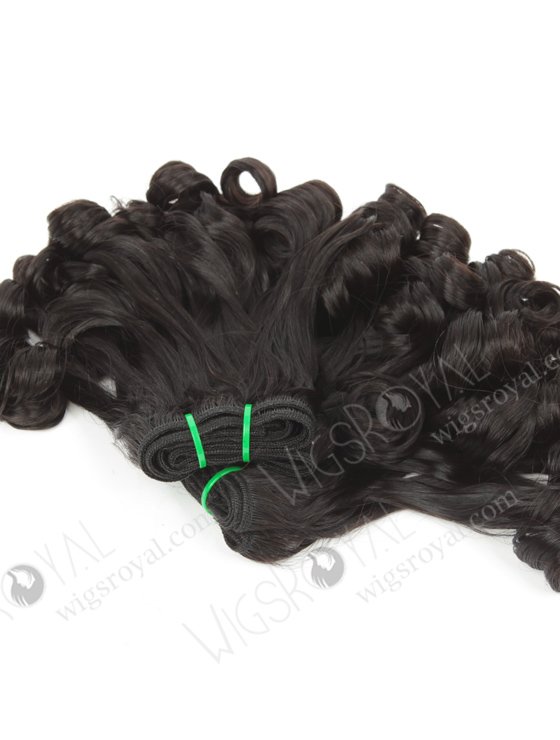 Best Quality 14'' 7A Double Drawn Peruvian Virgin Natural Color Straight With Curl Tip Hair Wefts WR-MW-157-15757