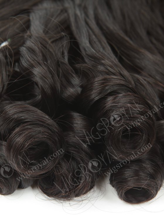 Best Quality 14'' 7A Double Drawn Peruvian Virgin Natural Color Straight With Curl Tip Hair Wefts WR-MW-157-15758