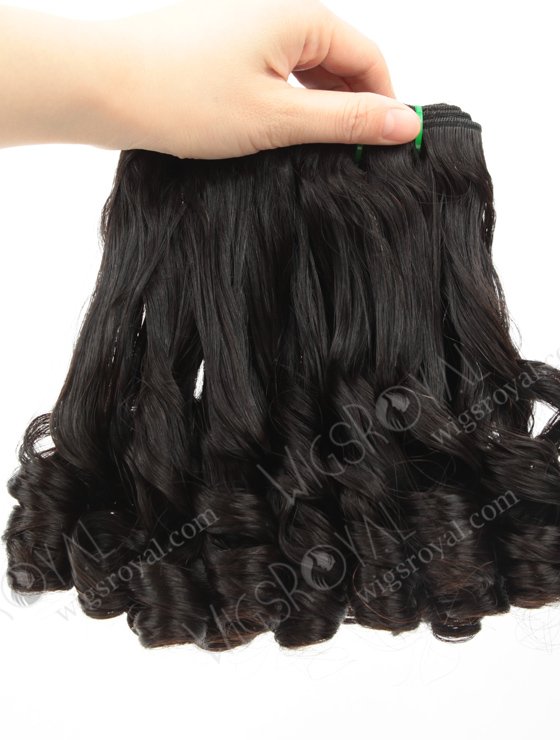 Best Quality 14'' 7A Double Drawn Peruvian Virgin Natural Color Straight With Curl Tip Hair Wefts WR-MW-157-15760