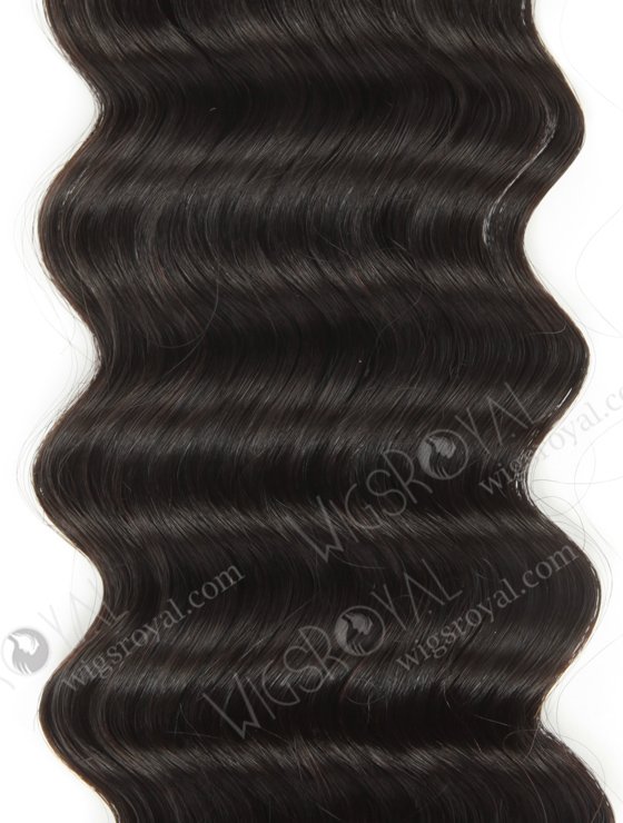 High Quality Double Drawn 20'' 5A Peruvian Virgin Deep Body Wave Natural Color Hair Wefts WR-MW-159-15741