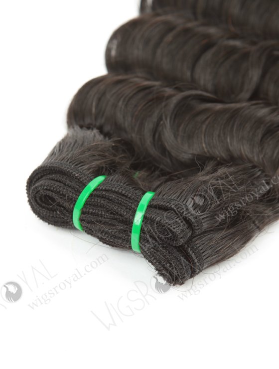 High Quality Double Drawn 20'' 5A Peruvian Virgin Deep Body Wave Natural Color Hair Wefts WR-MW-159-15743