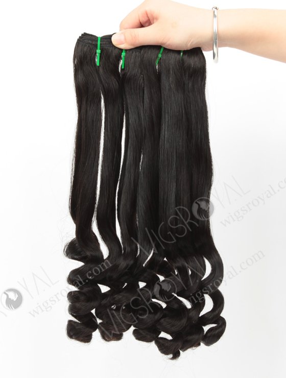 Fashionable Double Drawn 18'' 7A Peruvian Virgin Tighter Tip Curl Hair Wefts WR-MW-158-15749
