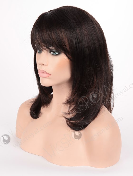 In Stock Normal Synthetic Wig Medium Straight HANNAH-1BF30#-15687