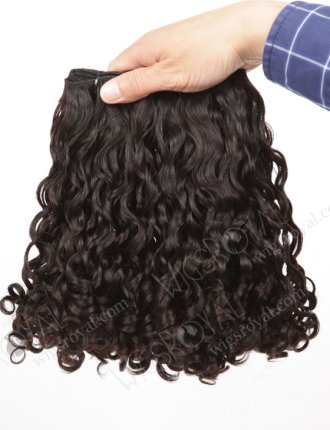 Top Quality 12'' Peruvian Virgin Bouncy Curl (Looser Tip) Natural Color Hair Wefts WR-MW-150