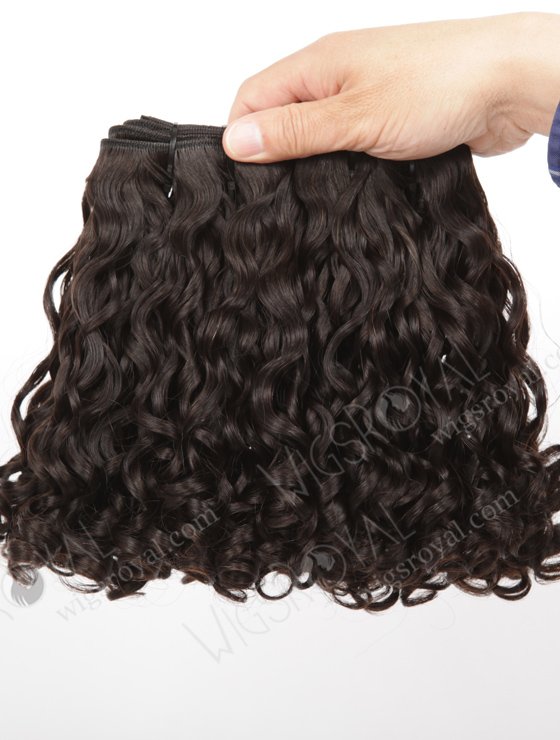 Top Quality 10'' Peruvian Virgin Bouncy Curl(Looser tip) Natural Color Hair Wefts WR-MW-148-15820