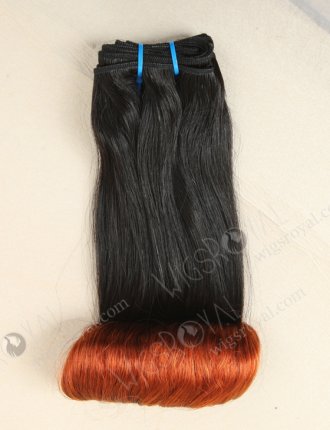 Best Quality Two Tone Peruvian Virgin Straight With Roll Curl Tip Human Hair Wefts WR-MW-118