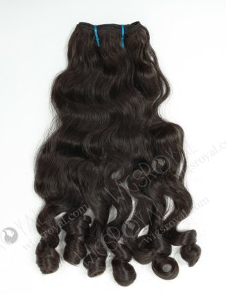 Luxurious 18'' Indian Remy Custom Curl Natural Color Human Hair Wefts WR-MW-138