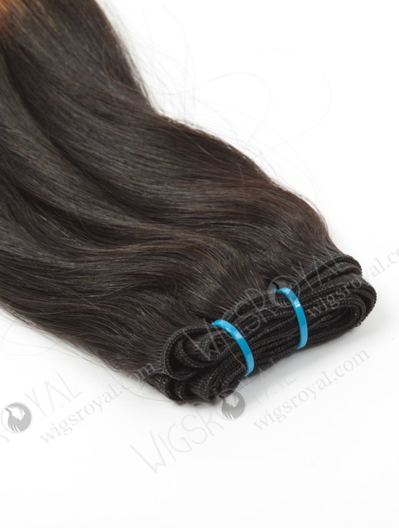 Two Tone Color Peruvian Virgin Straight With Spiral Curl Tip Human Hair Wefts WR-MW-126-15938