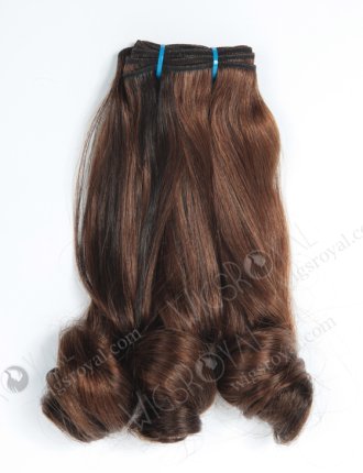 Grade 7A Highlight Color Straight With Spiral Curl Tip Peruvian Virgin Human Hair Wefts WR-MW-124