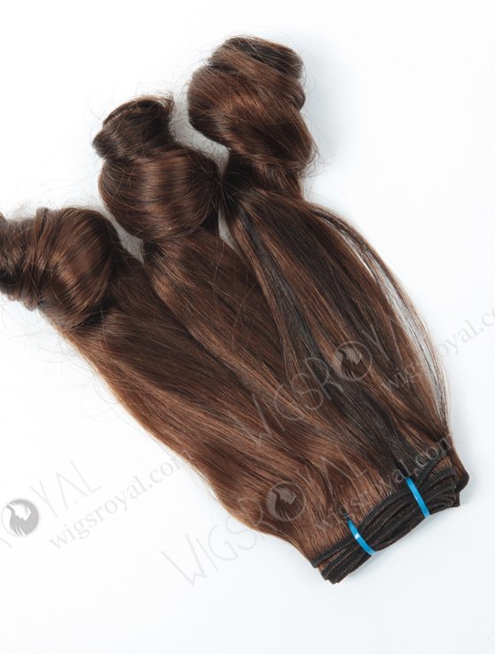 Grade 7A Highlight Color Straight With Spiral Curl Tip Peruvian Virgin Human Hair Wefts WR-MW-124-15950