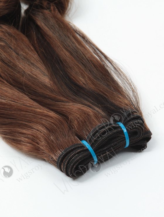 Grade 7A Highlight Color Straight With Spiral Curl Tip Peruvian Virgin Human Hair Wefts WR-MW-124-15949