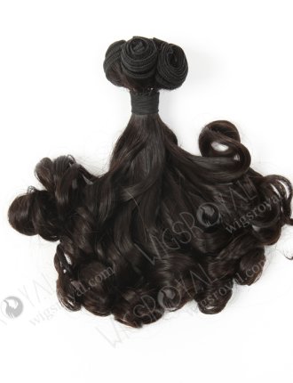 In Stock 7A Peruvian Virgin Hair 14" Double Drawn Tighter Tip Curl Natural Color Machine Weft SM-656
