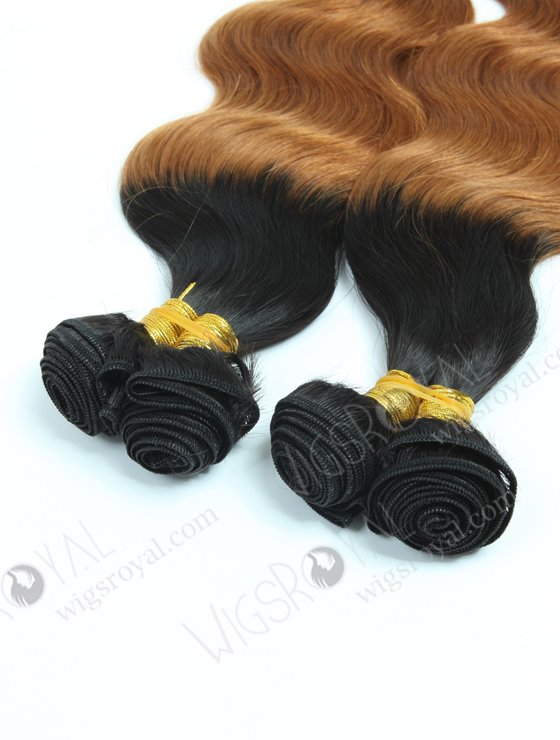 Top Quality Two Tone 14'' Chinese Virgin Body Wave Human Hair Wefts WR-MW-101-16079