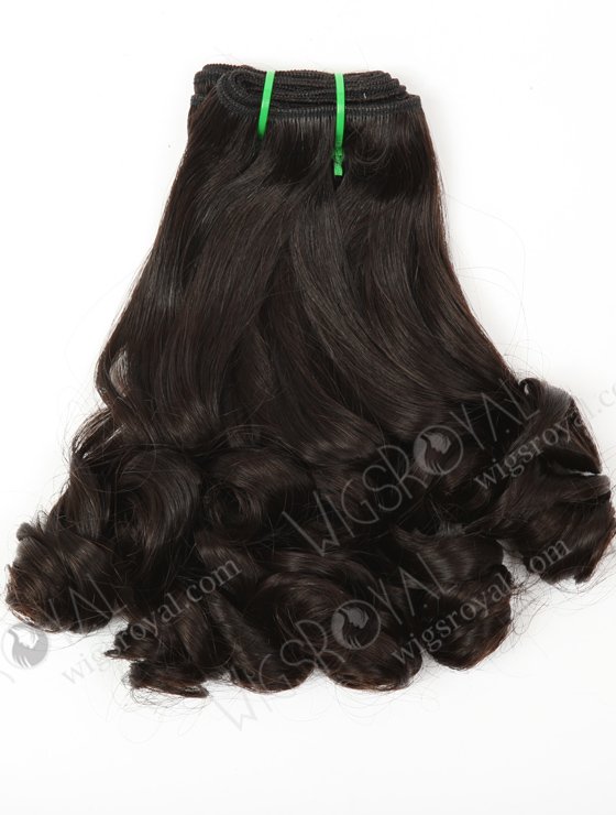 Hot Selling Straight With Curl Tip 12'' Brazilian Virgin Human Hair Wefts WR-MW-107-16046