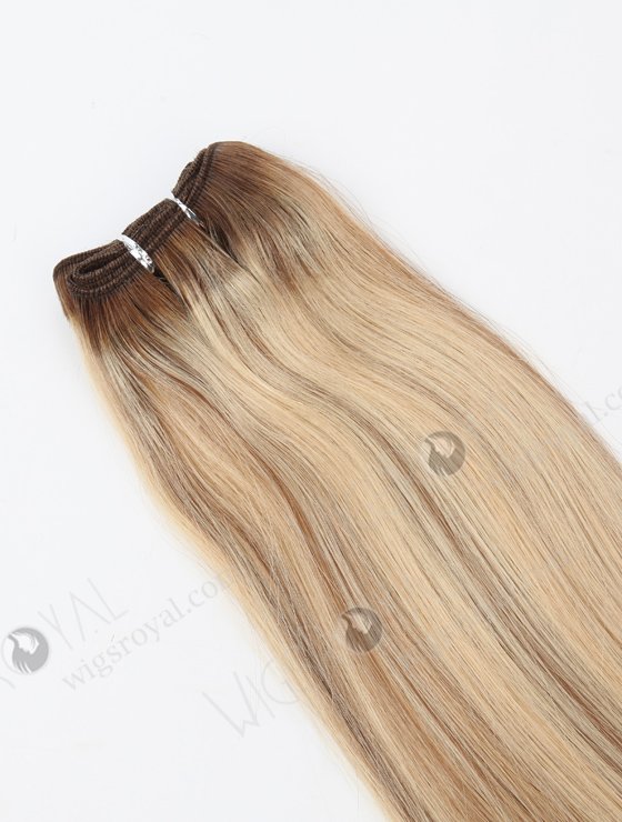 In Stock Malaysian Virgin Hair 14" Straight T9/60# with 9# highlights Color Machine Weft SM-358-16246