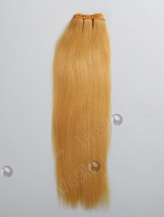 Yellow Color 100 Percent Brazilian Hair Weaving WR-MW-066-16328