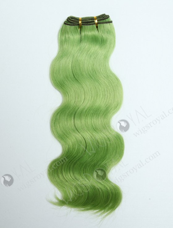 Green Color Body Wave Virgin Brazilian Hair Extension WR-MW-059-16396