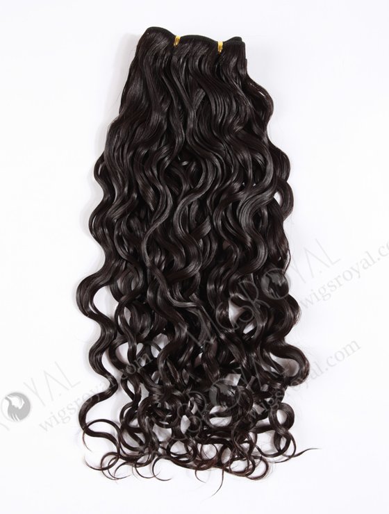 Very Wavy 25mm Natural Black Indian Virgin Hair Weave WR-MW-046-16537