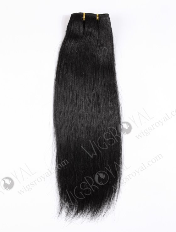 In Stock Chinese Virgin Hair 18" Light Yaki 1# Color Machine Weft SM-727-16279