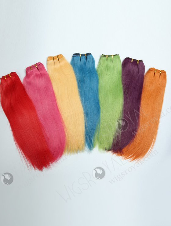 Straight Orange Color Hair Extension WR-MW-068-16310