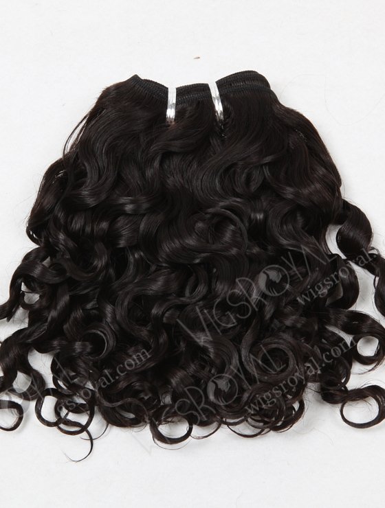 In Stock Brazilian Virgin Hair 10" Molado Curly Natural Color Machine Weft SM-437-16216